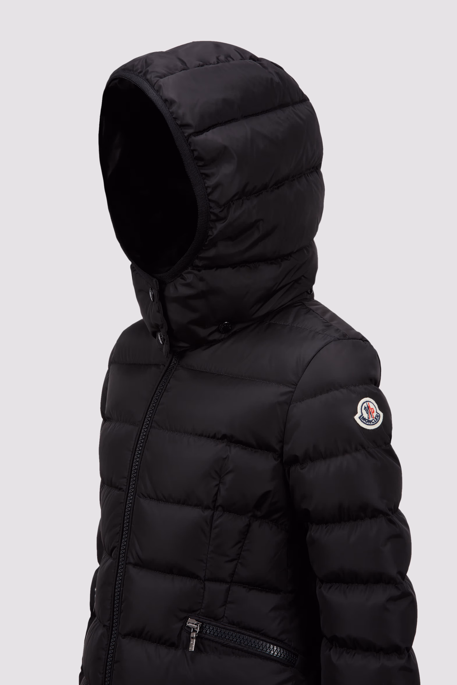 Doudoune longue à capuche Charpal Fille Noir Moncler 4